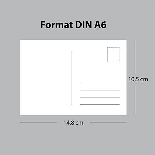 Betterpress DIN A6 Blanko Postkarten zum Selbstgestalten, Postkarte aus weißem Karton leer unbedruckt, Postkarten zum Bedrucken Bemalen, Basteln