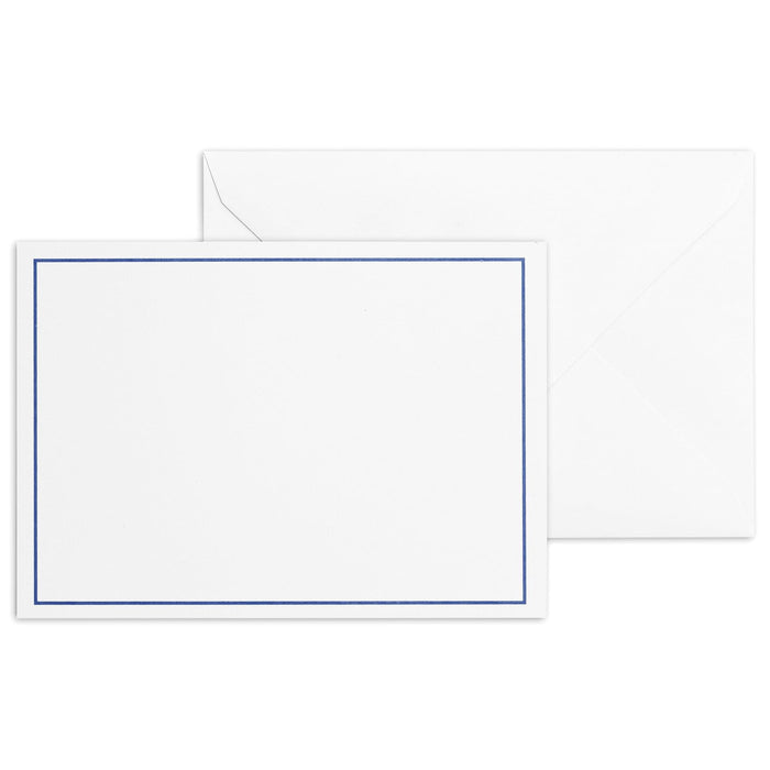 50 Set blanko Karten Set Compliment Cards Briefumschläge, Kuvert, Postkarte Karten blanko zum gestalten, beschriften oder bedrucken - DIN A6+ / C6 - weiß mit Rahmen Betterpress