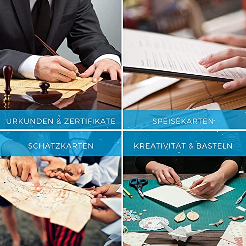 Briefpapier Vintage Altes Papier Speisekartenpapier beidseitig DIN A4 120 g/m² Betterpress