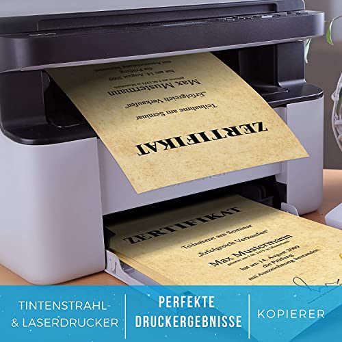 Briefpapier Vintage Altes Papier Speisekartenpapier beidseitig DIN A4 120 g/m² Betterpress