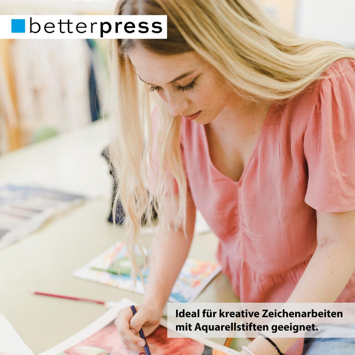 Tonpapier Weiß DIN A4 140 g 100 Blatt weißes Bastelpapier - Druckerpapier Tonkarton A4 Weiß zum Basteln und Gestalten Bastelpappe Scrapbook-Papier (100)