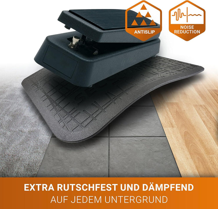 secQpad Antirutschmatte für Pedal griffig auf allen Untergründen | Perfekt für alle Fußsteuerungen, Nähmaschinen Anlasser Trittschalter beim Gaming, E-Gitarre, Wah-Wha, Sustain, Sound Effekte Trommel
