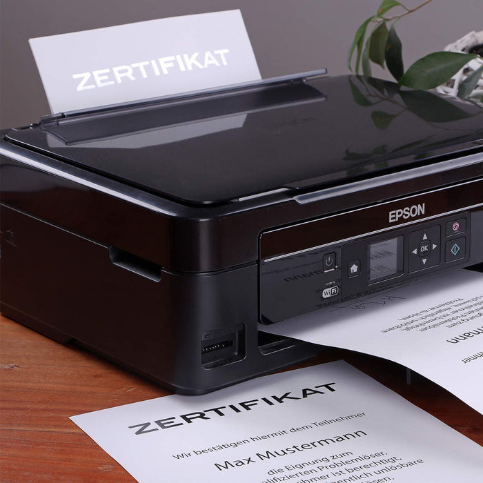 Betterpress® Zeugnis- & Zertifikatvordrucke DIN A4, 150 g/m² – holografische Silberprägung, 10 Stück