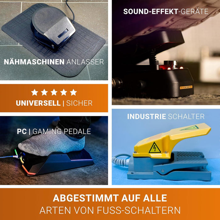 secQpad Antirutschmatte für Pedal griffig auf allen Untergründen | Perfekt für alle Fußsteuerungen, Nähmaschinen Anlasser Trittschalter beim Gaming, E-Gitarre, Wah-Wha, Sustain, Sound Effekte Trommel
