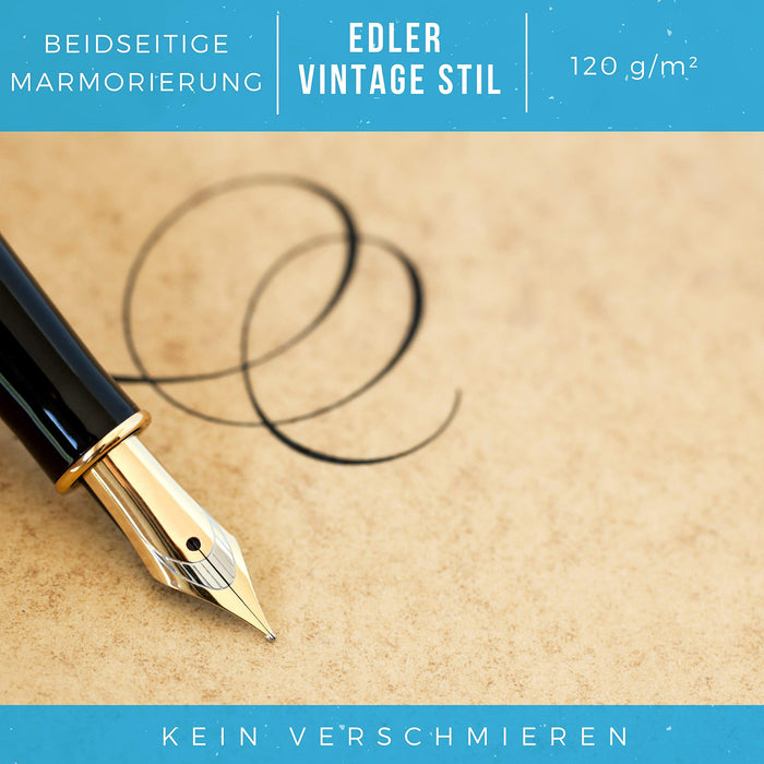 Betterpress - Briefpapier A4 120g (Marmor+Vintage)