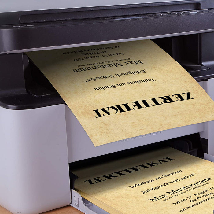 Marmorpapier DIN A4 120 g/m² | Edles Briefpapier für stilvolle Anlässe Grau | Chamois | Vintage